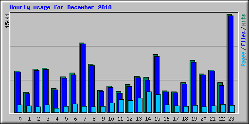 Hourly usage for December 2018