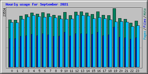 Hourly usage for September 2021