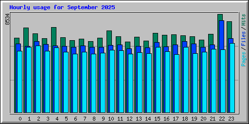 Hourly usage for September 2025