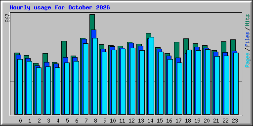 Hourly usage for October 2026